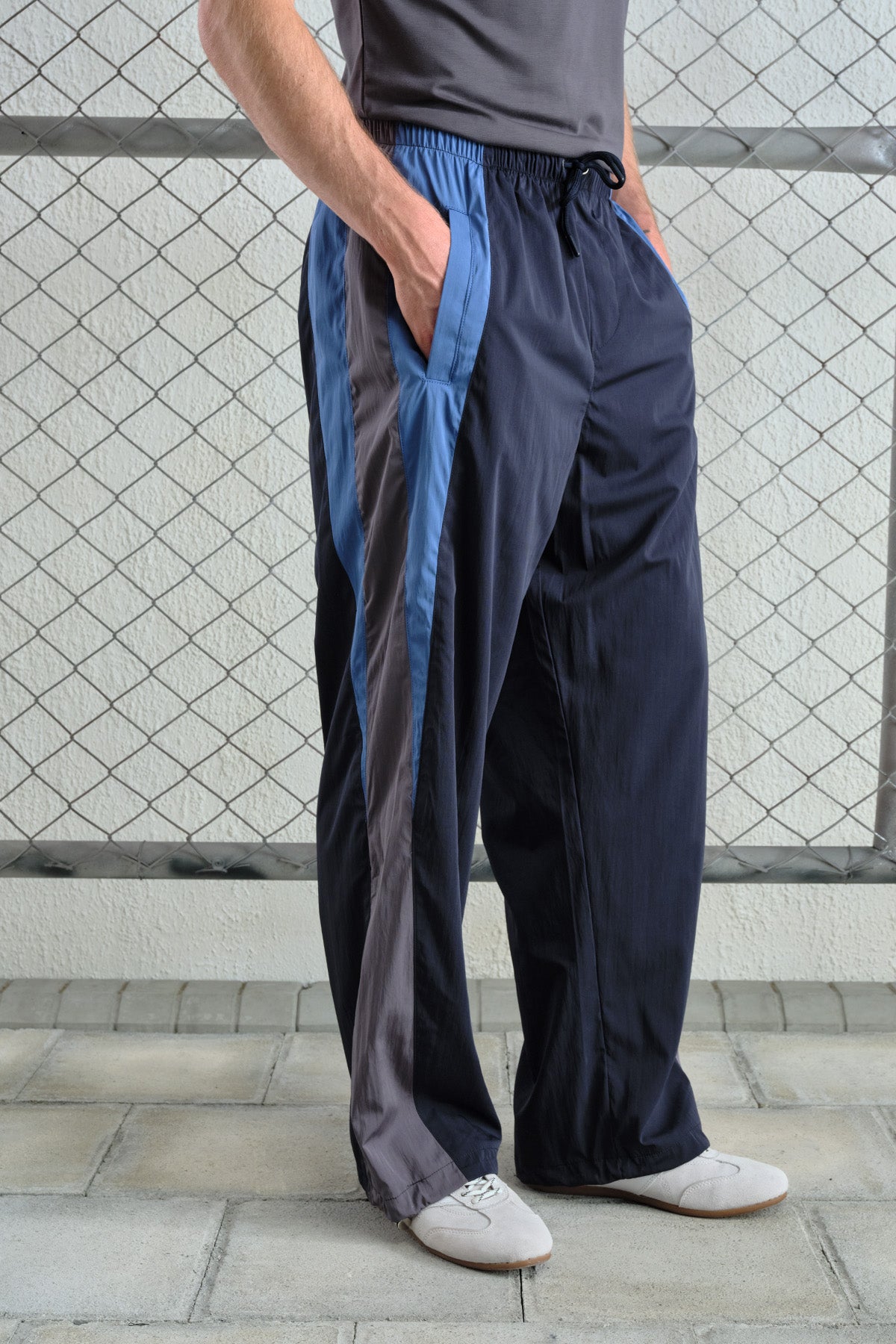 PARÇALI JOGGER LACİVERT PANTOLON