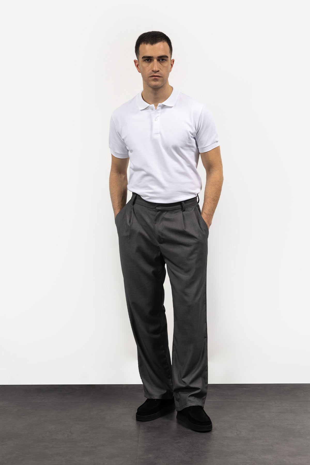 PİLİLİ PANTOLON - ANTRASİT - PANTOLON