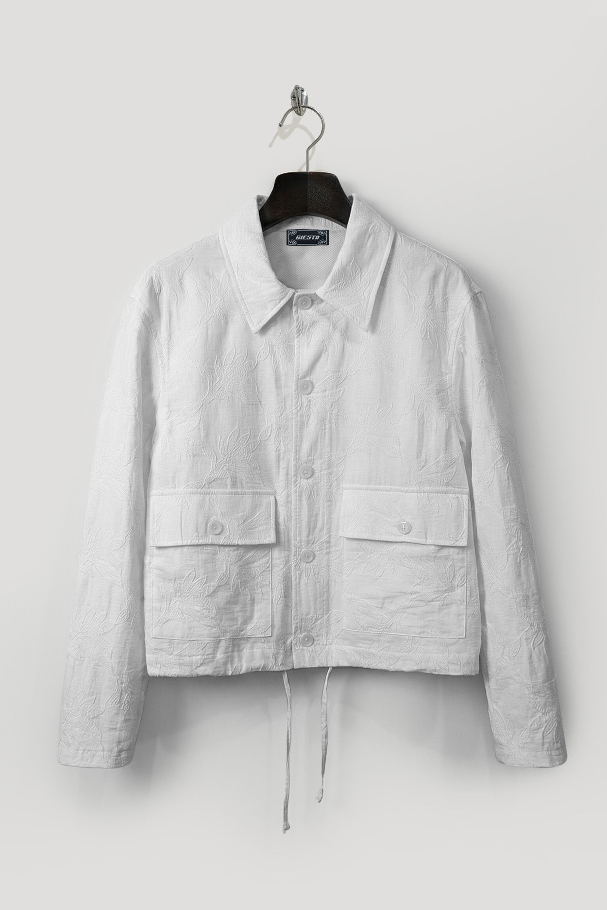 DESENLİ EKRU İNCE CEKET