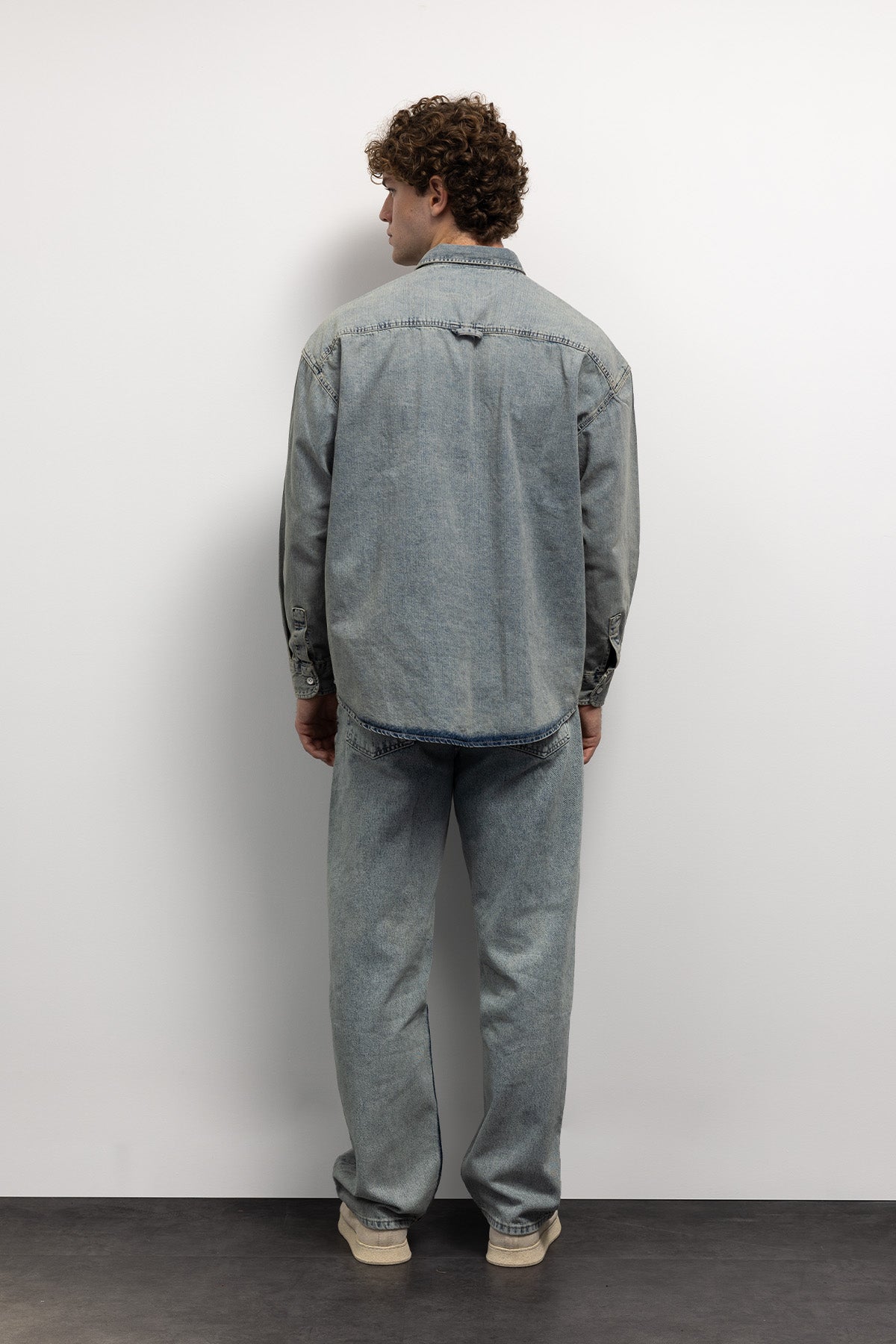 TEK CEPLİ DENIM GÖMLEK - MAVİ - GÖMLEK