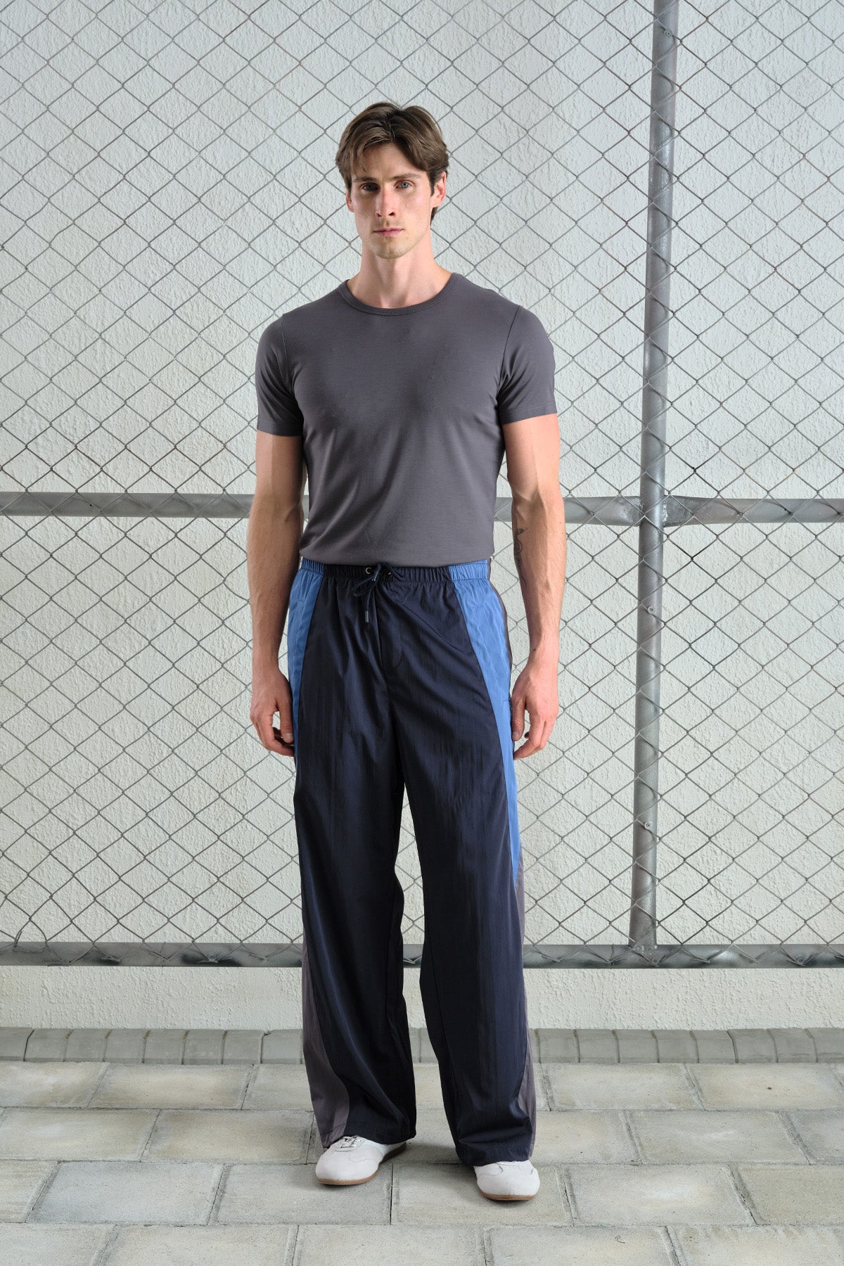 PARÇALI JOGGER LACİVERT PANTOLON