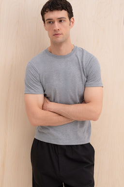 Kısa Kol Regular Fit Gri T-Shirt
