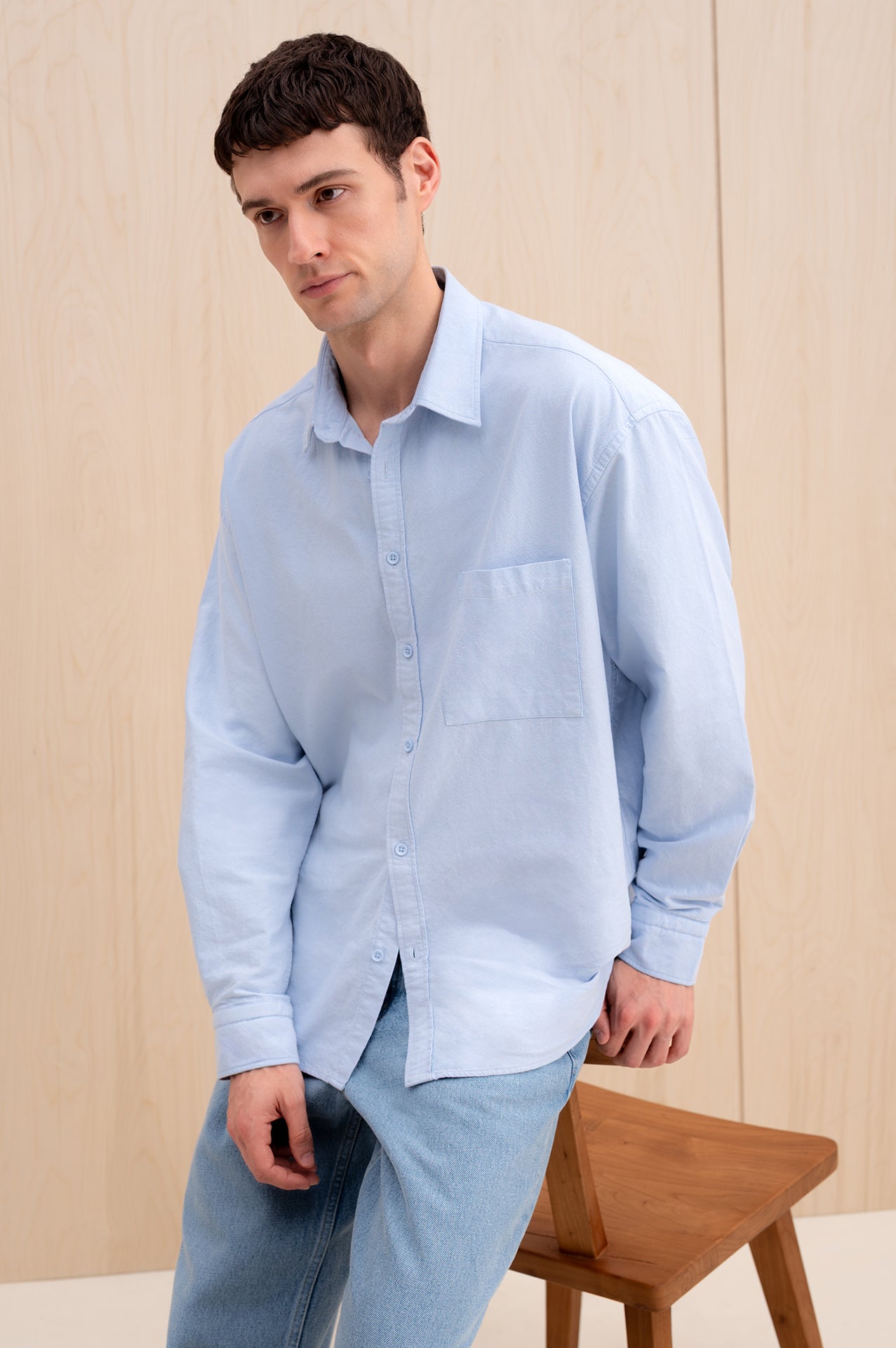 OVERSIZE OXFORD BLUE SHIRT