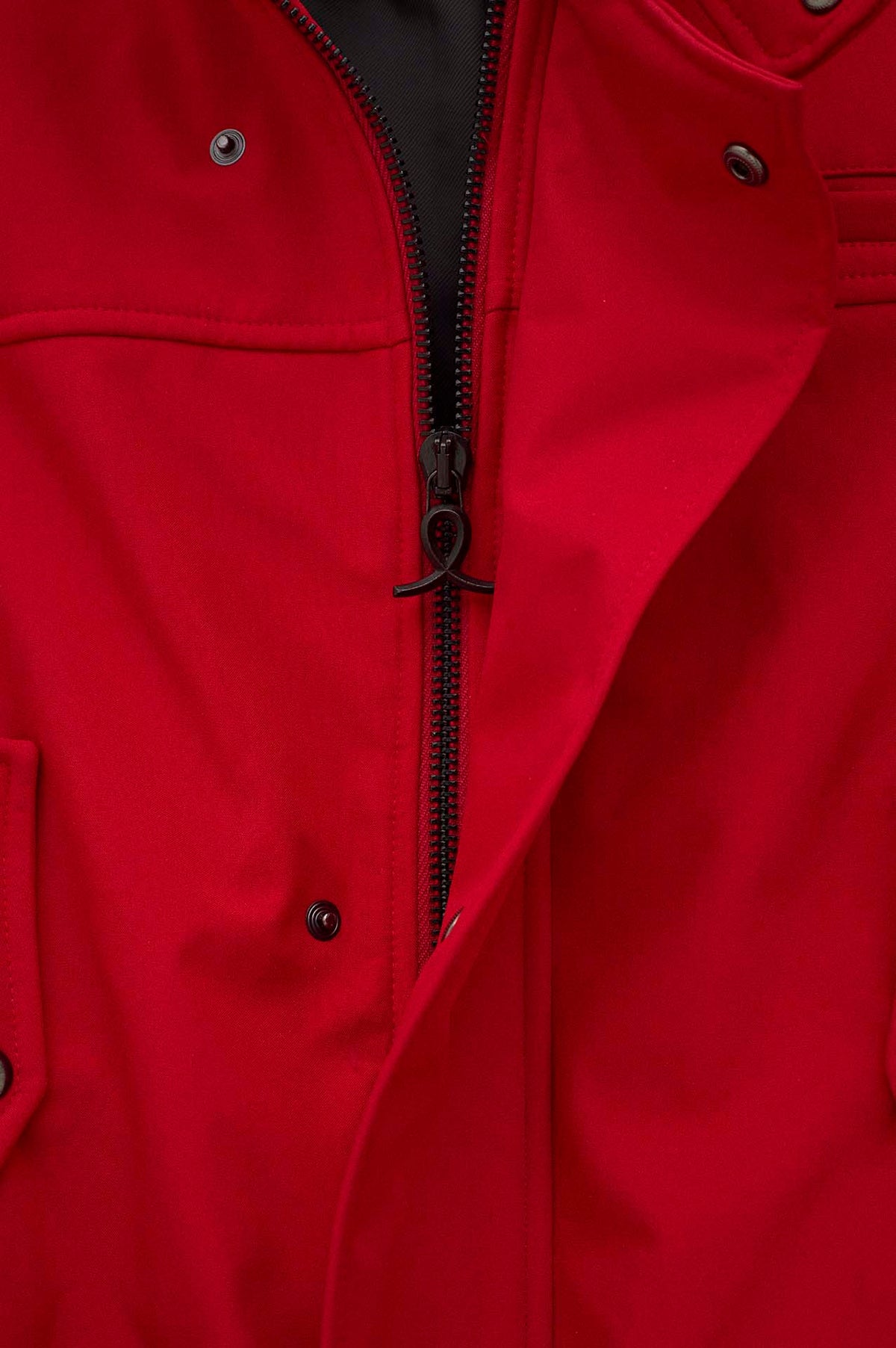 STAND COLLAR LINING FLEECE-LINED RED TECHNICAL JACKET - 4