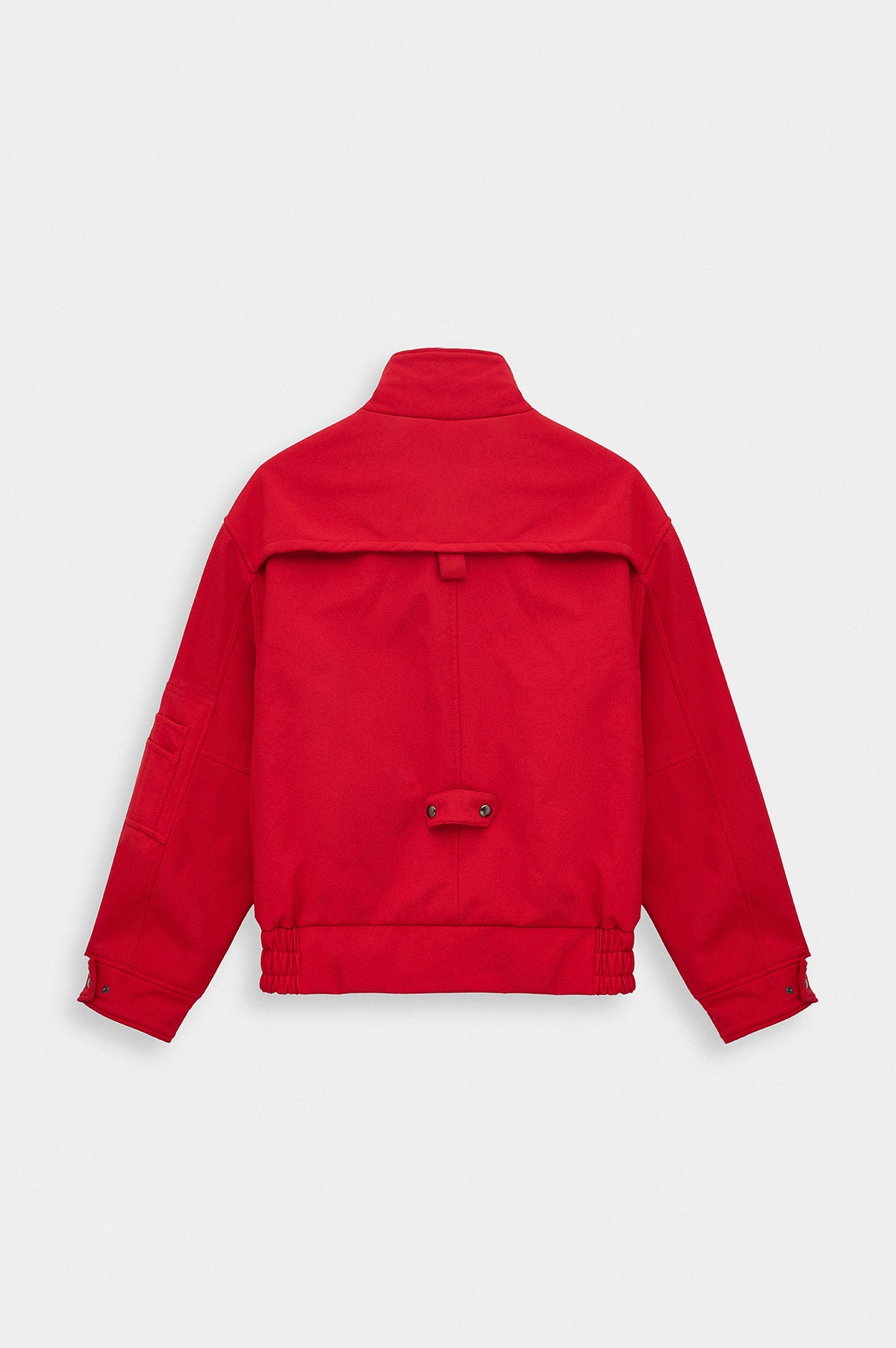 STAND COLLAR LINING FLEECE-LINED RED TECHNICAL JACKET - 6