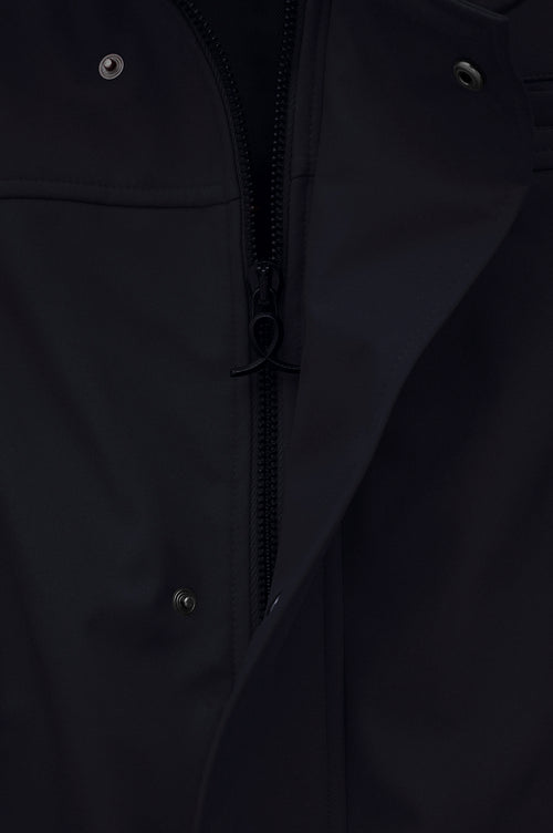 STAND COLLAR LINING FLEECE-LINED NAVY TECHNICAL JACKET - 2