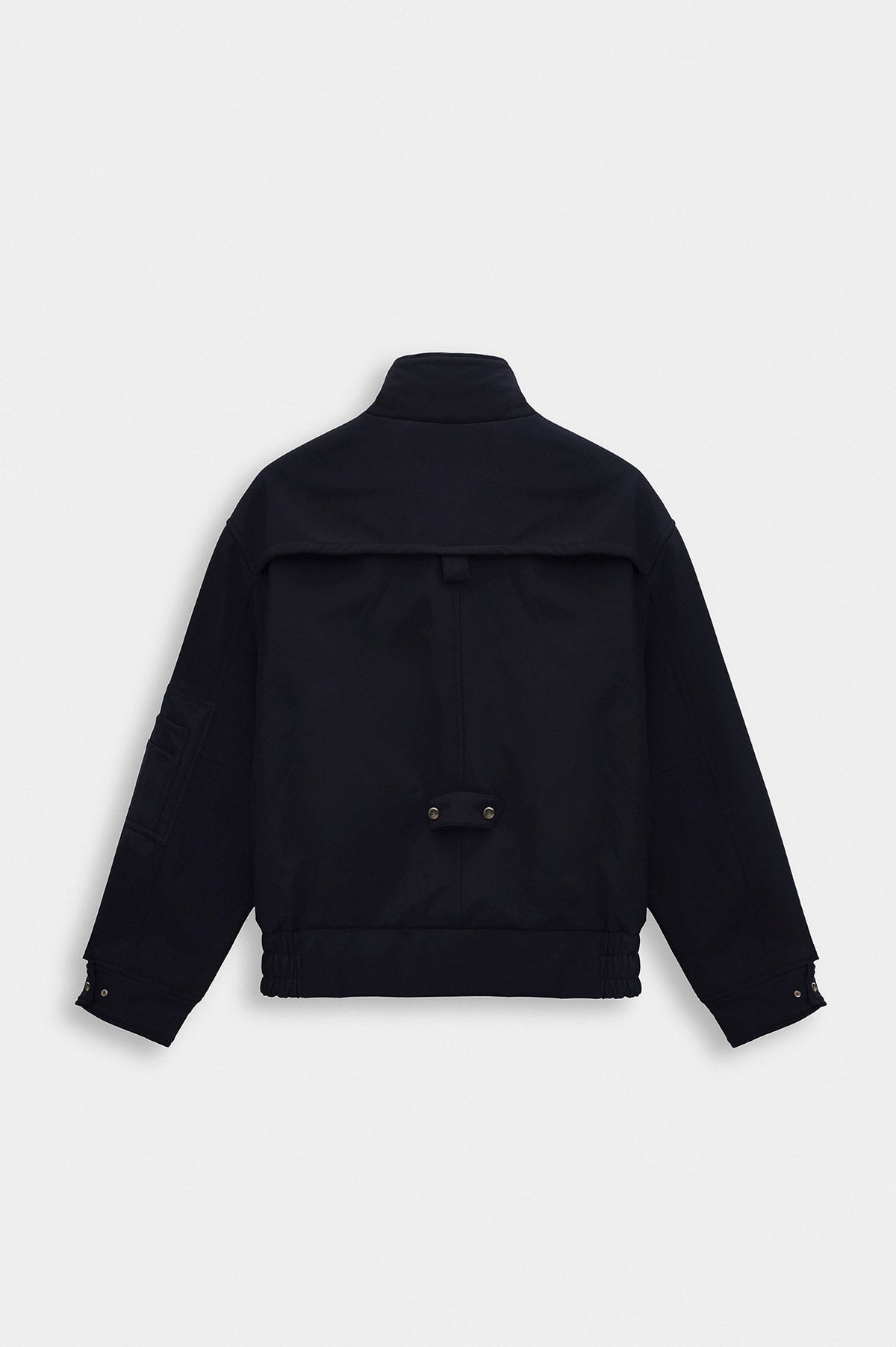 STAND COLLAR LINING FLEECE-LINED NAVY TECHNICAL JACKET - 4