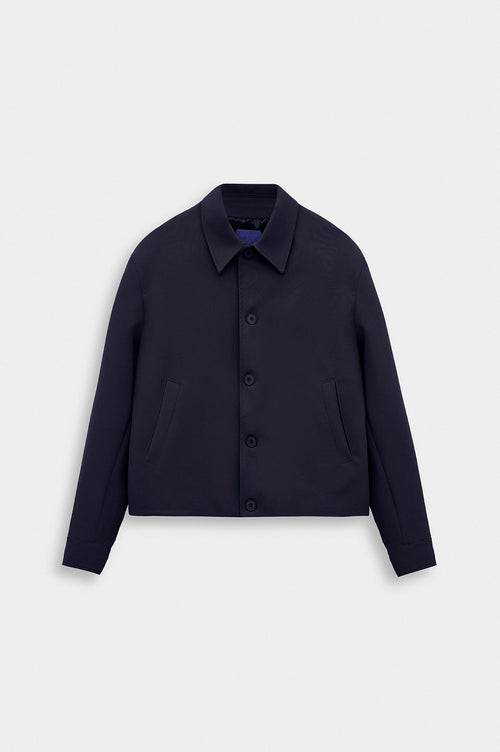 CLASSIC BUTTONED NAVY JACKET - 4