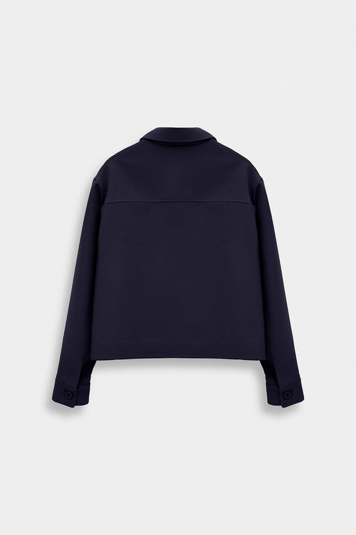 CLASSIC BUTTONED NAVY JACKET - 7