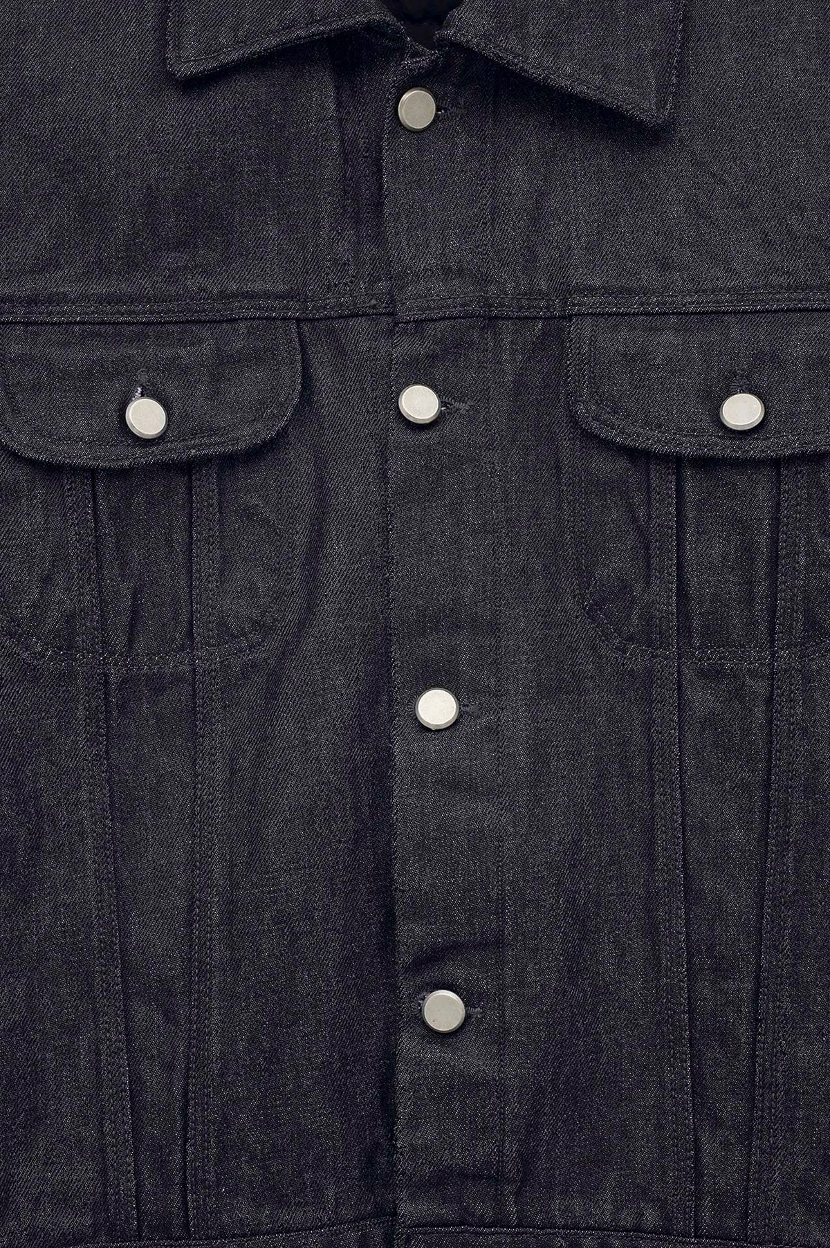 SALVAGE LACİVERT DENIM CEKET - 3