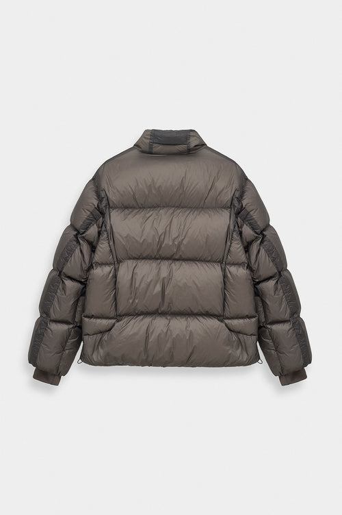 GOOSE DOWN TRANSPARENT KHAKI PUFFER JACKET - 4