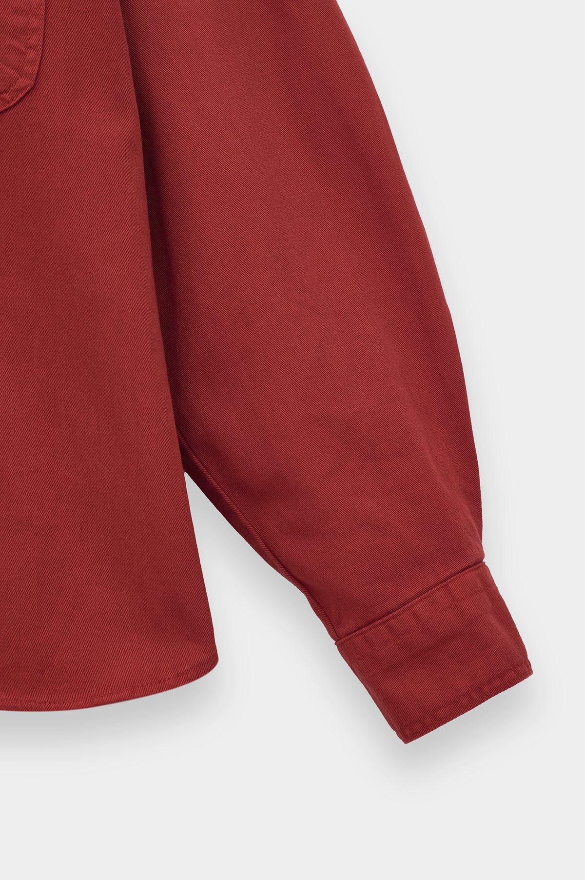 ÇİFT CEPLİ KIRMIZI GABARDIN GÖMLEK - 5