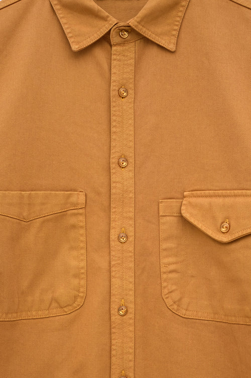 ÇİFT CEPLİ TABA GABARDIN GÖMLEK - 4
