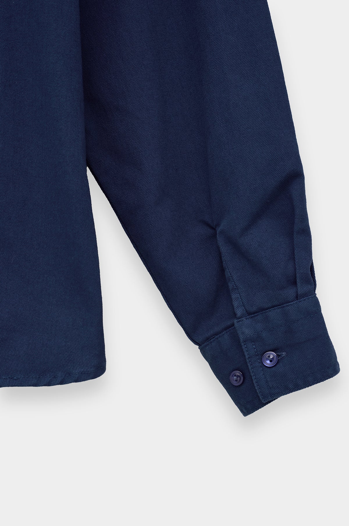 ÇİFT CEPLİ LACİVERT GABARDIN GÖMLEK - 3