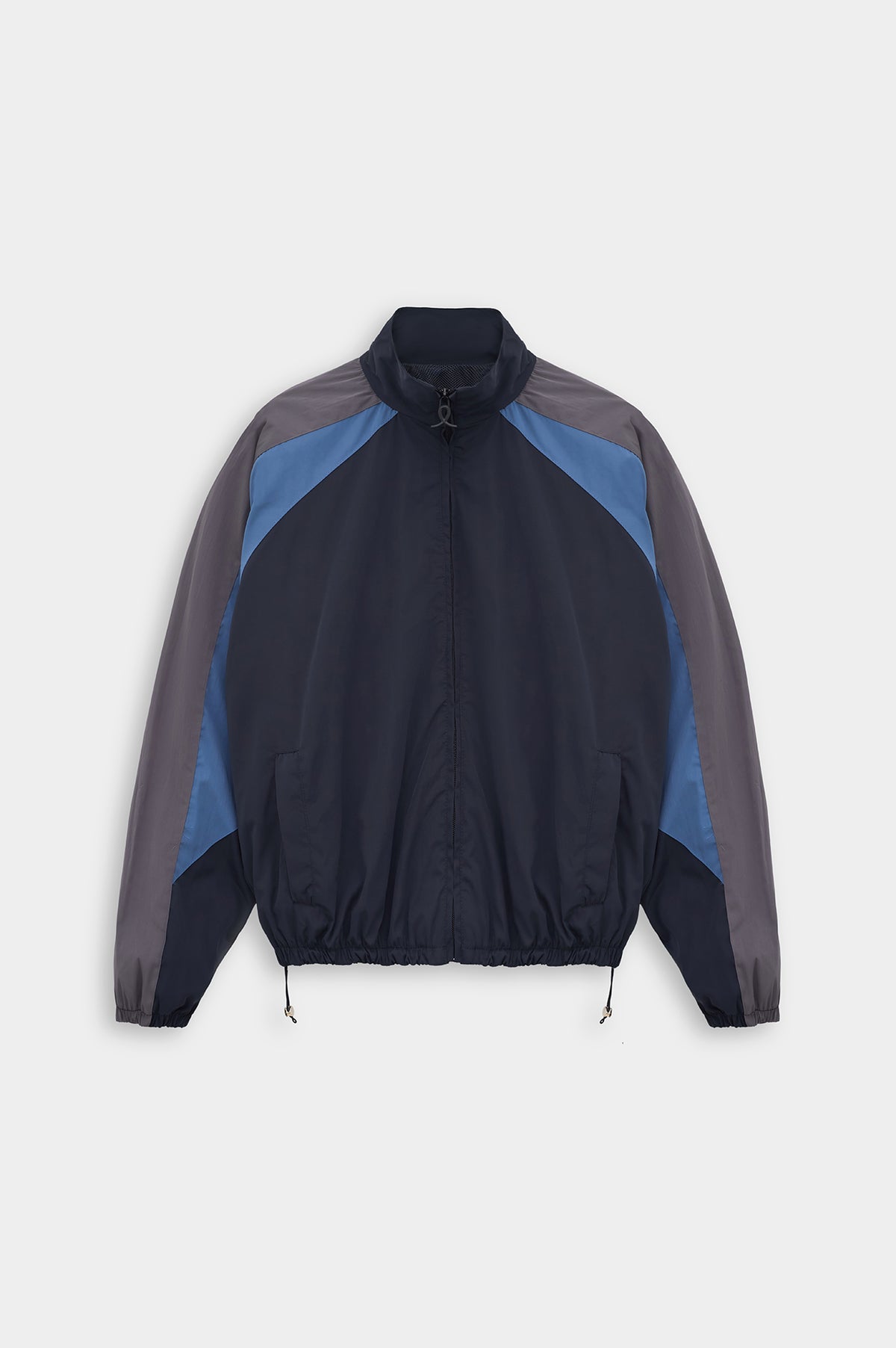 CONTRAST PANELLED NAVY TRACK JACKET - 4