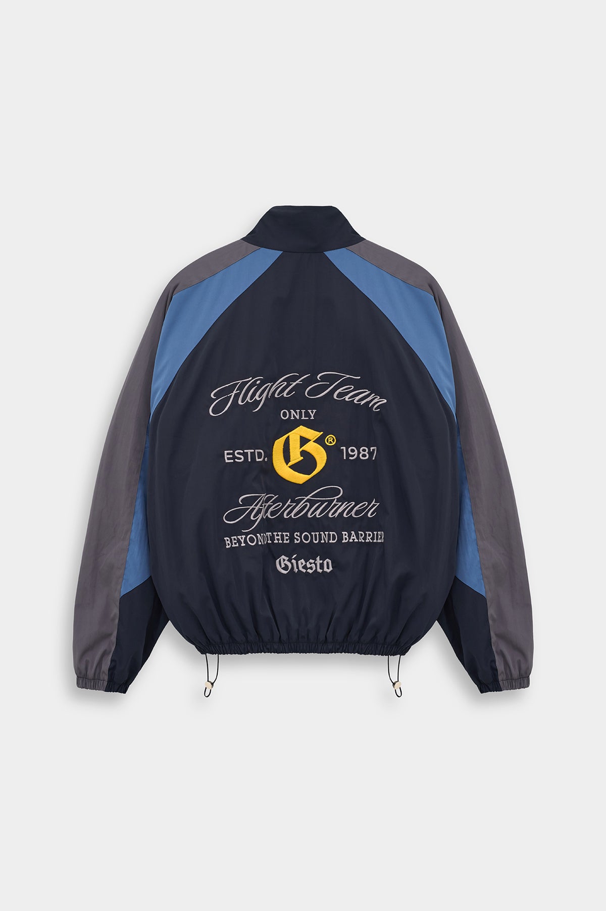 CONTRAST PANELLED NAVY TRACK JACKET - 7