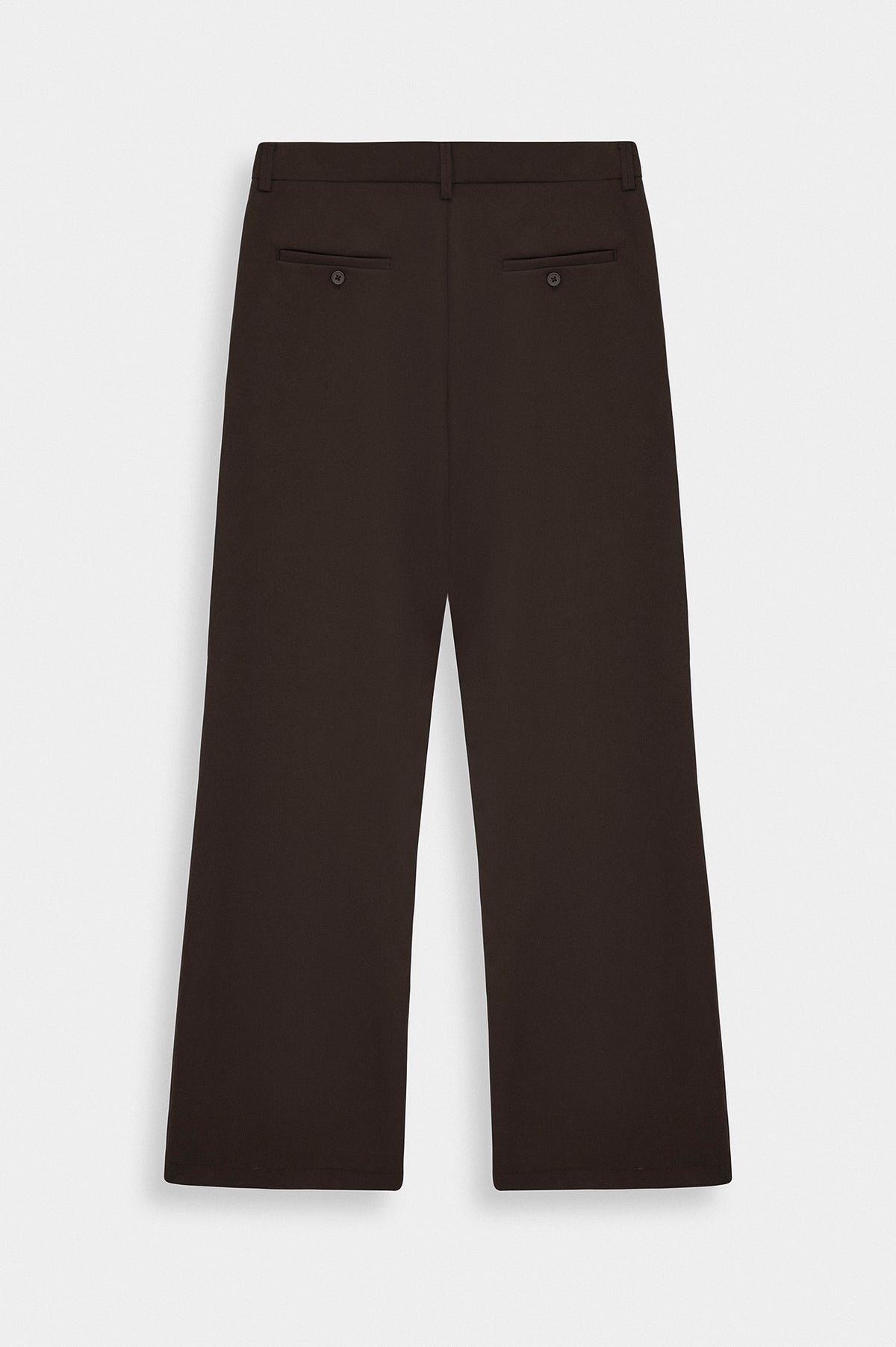 CLASSIC FLARE LEG BROWN TROUSERS - 4