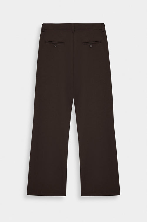 CLASSIC FLARE LEG BROWN TROUSERS - 4