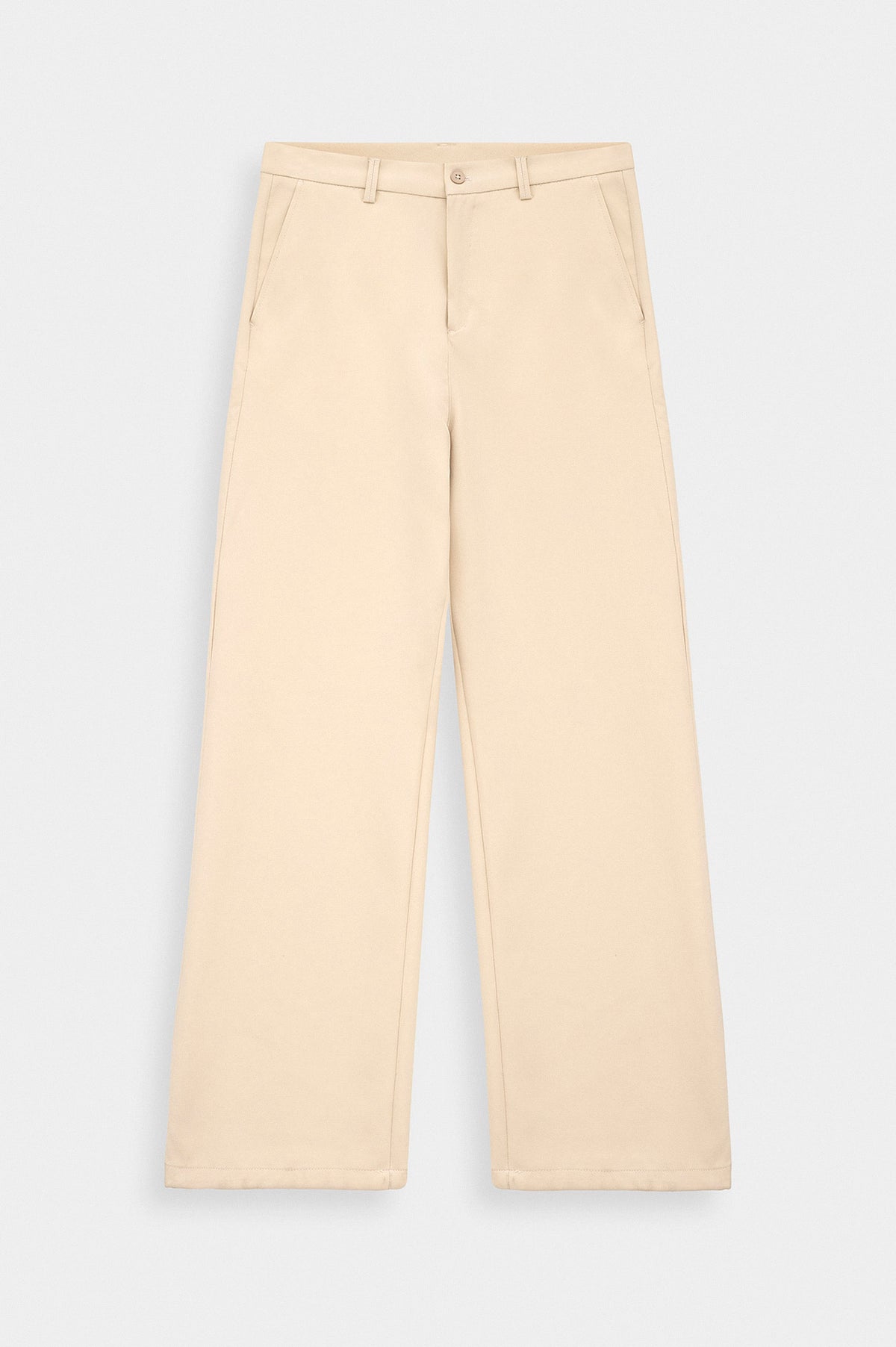 Klasik Flare Paça Ekru Pantolon - 1