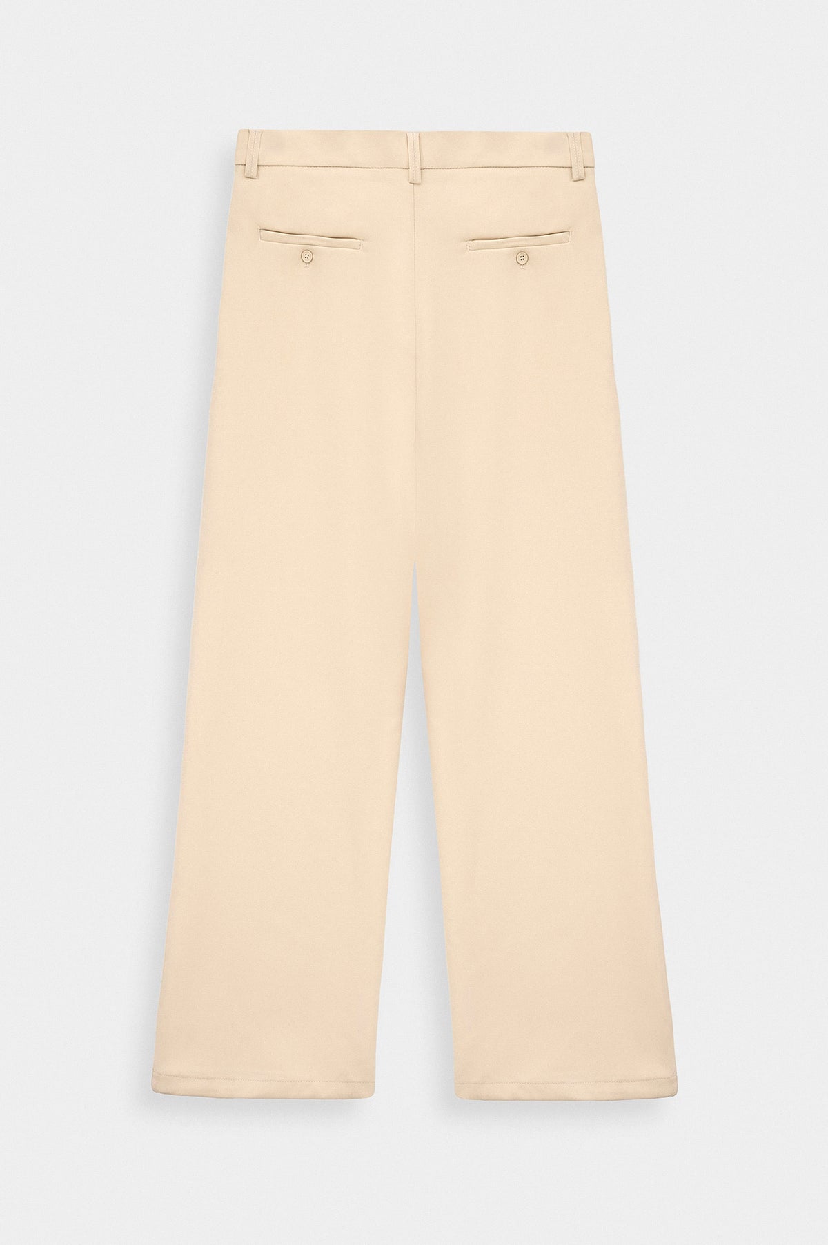 CLASSIC FLARE LEG BEIGE TROUSERS - 4
