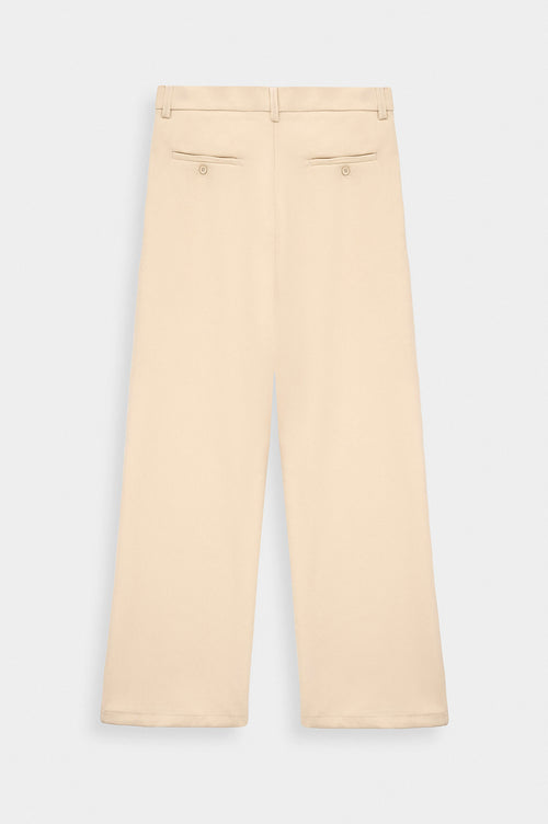 CLASSIC FLARE LEG BEIGE TROUSERS - 4