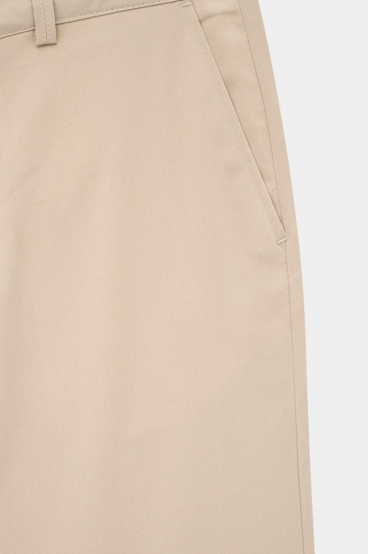 DRAPED FLARE LEG BEIGE TROUSERS - 2