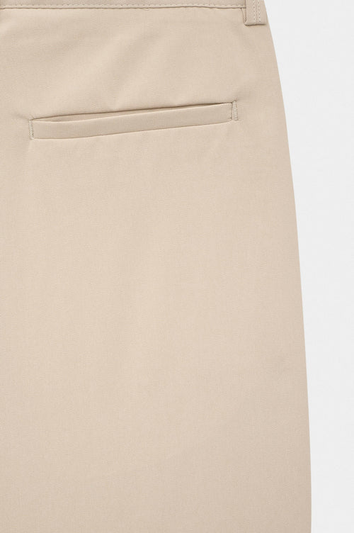 DRAPED FLARE LEG BEIGE TROUSERS - 3