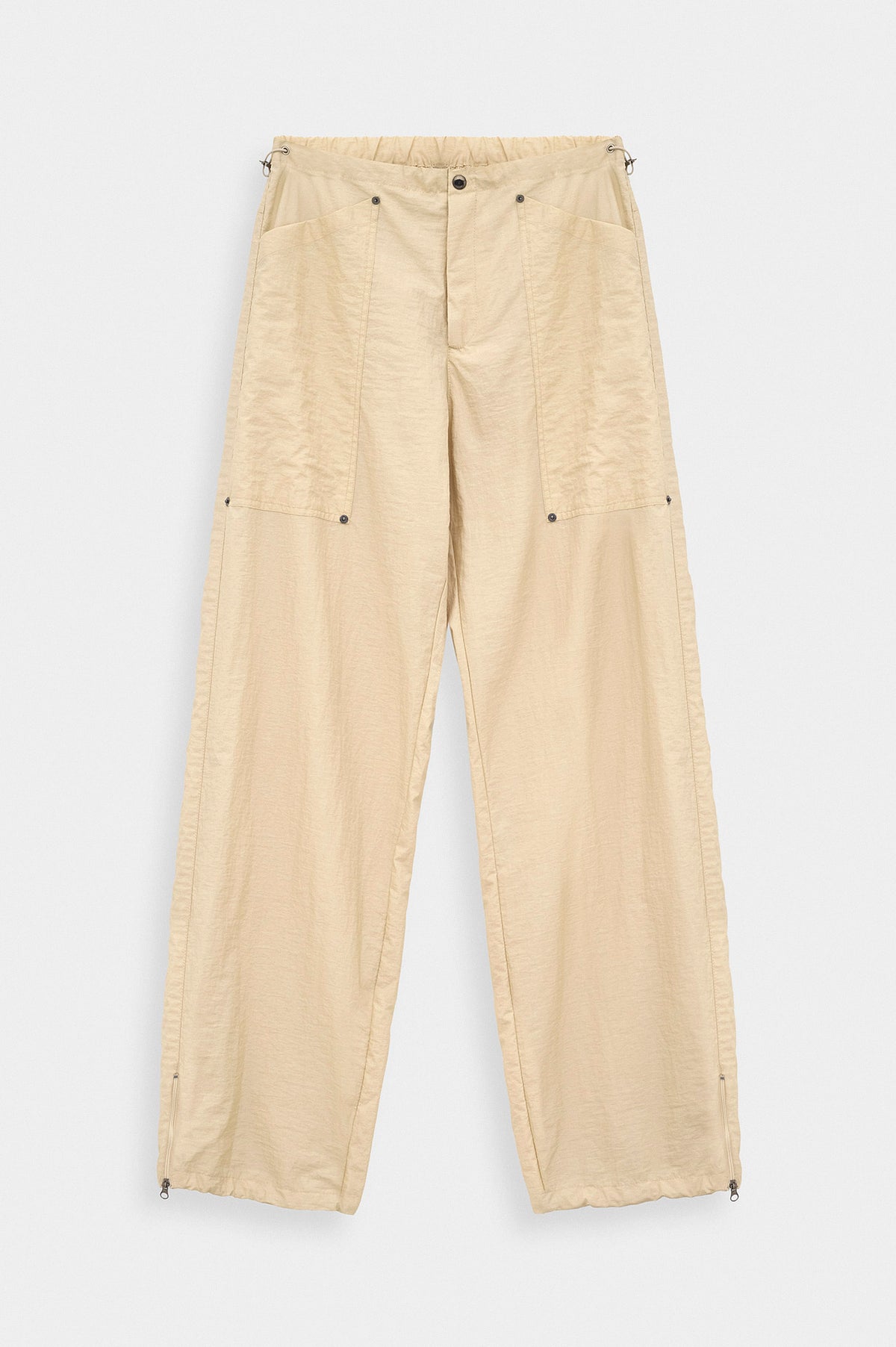 BOL CUT TECHNICAL PARAŞÜT BEIGE TROUSERS - 1