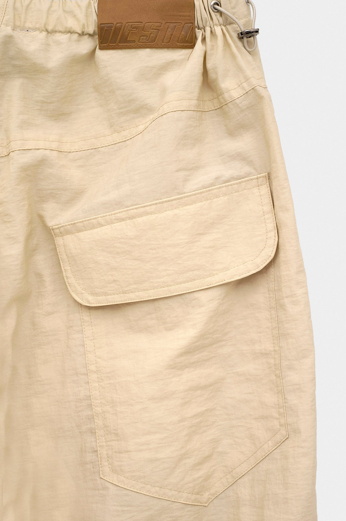 BOL CUT TECHNICAL PARAŞÜT BEIGE TROUSERS - 3