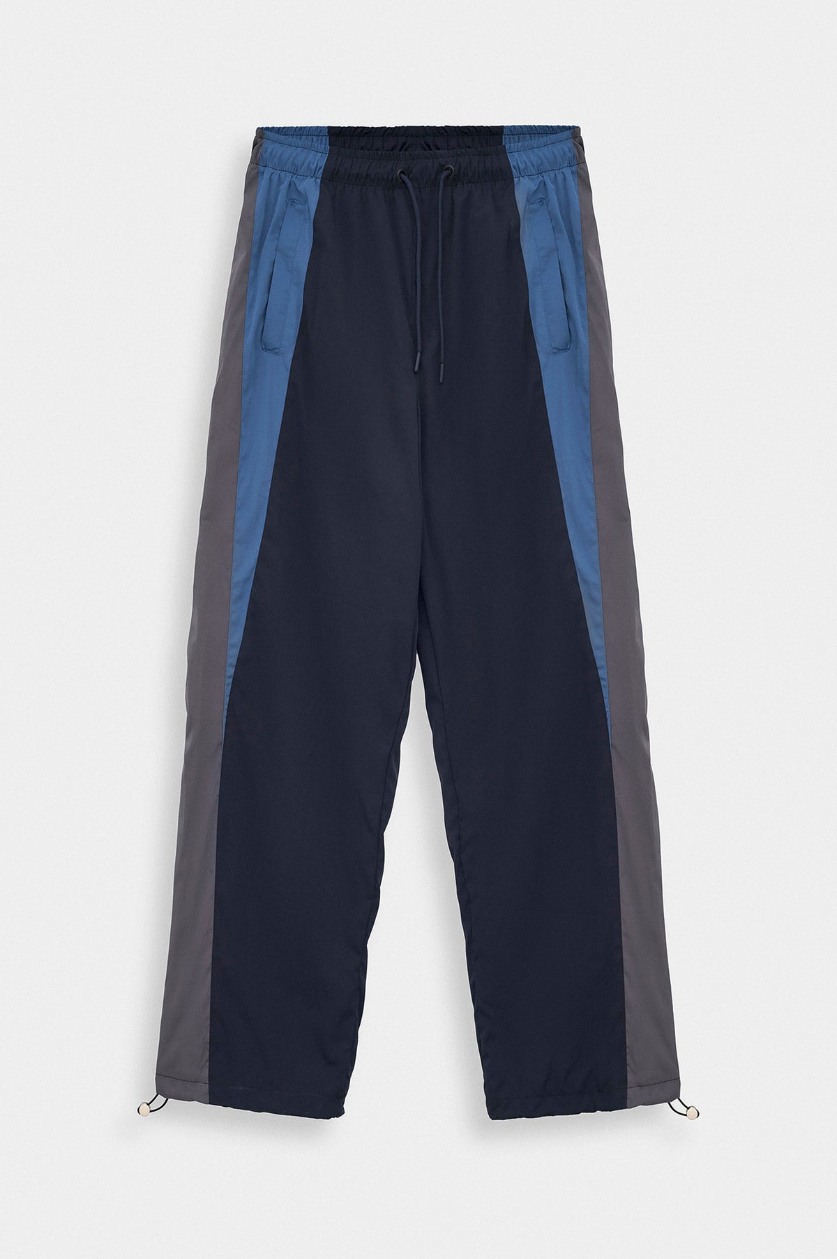 CONTRAST PANELLED NAVY TRACK TROUSERS - 3