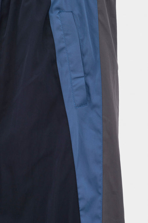 CONTRAST PANELLED NAVY TRACK TROUSERS - 4