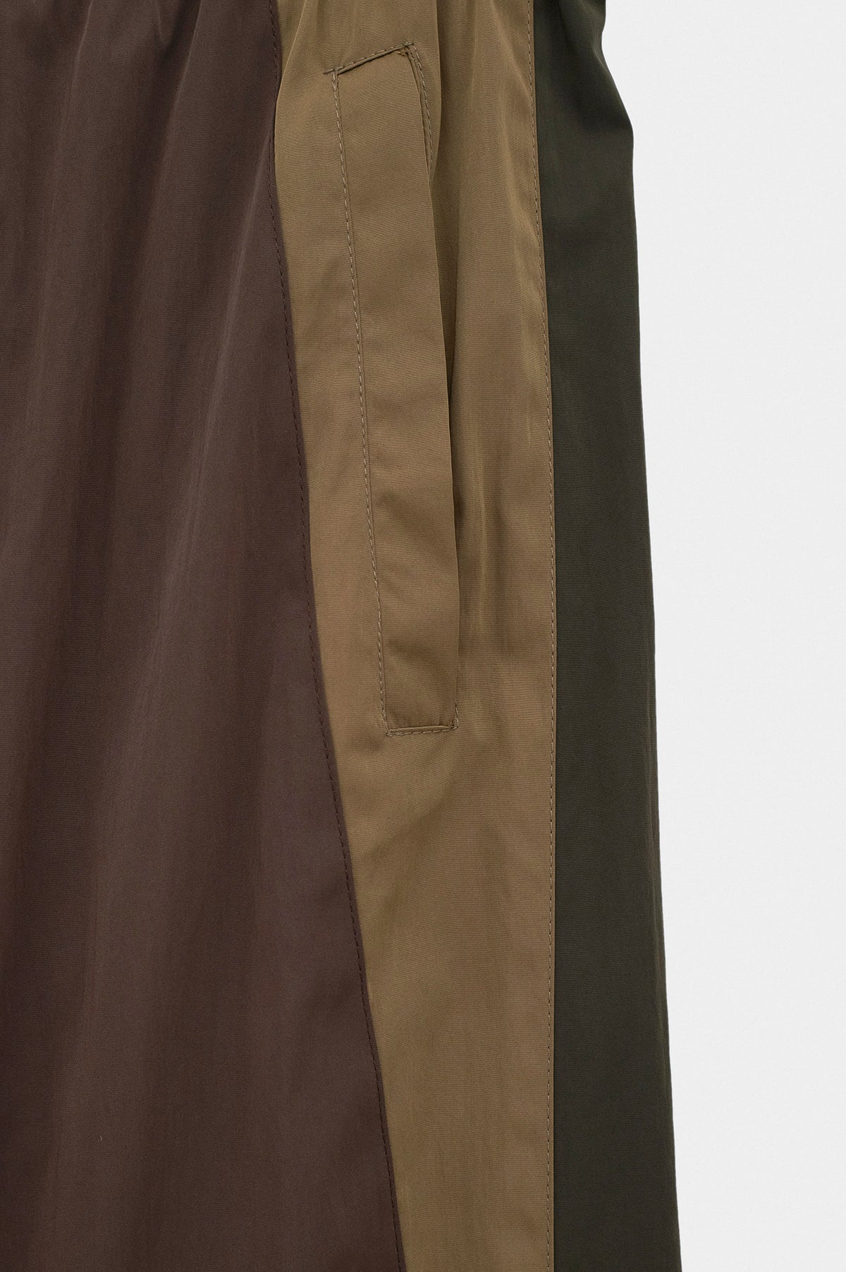 CONTRAST PANELLED BROWN TRACK TROUSERS - 2