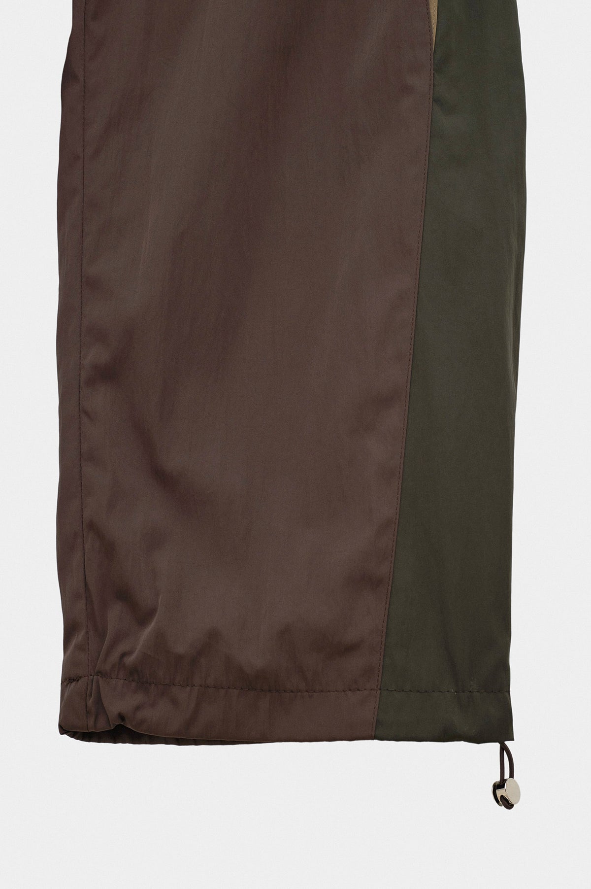 CONTRAST PANELLED BROWN TRACK TROUSERS - 3