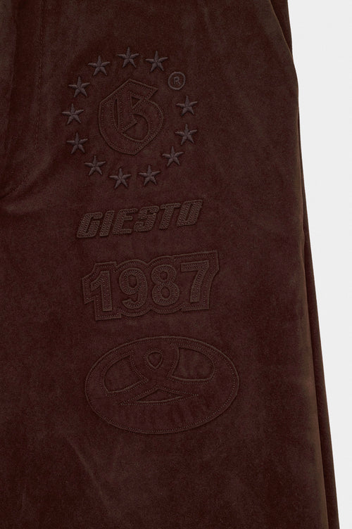 SUEDE BROWN TRACK TROUSERS - 2
