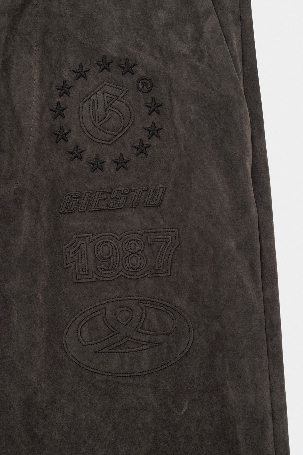 SUEDE GREY TRACK TROUSERS - 2