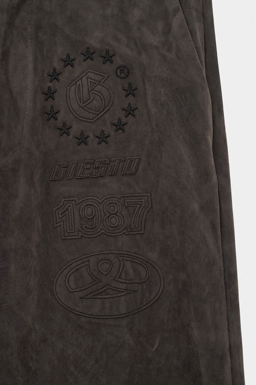 SUEDE GREY TRACK TROUSERS - 2