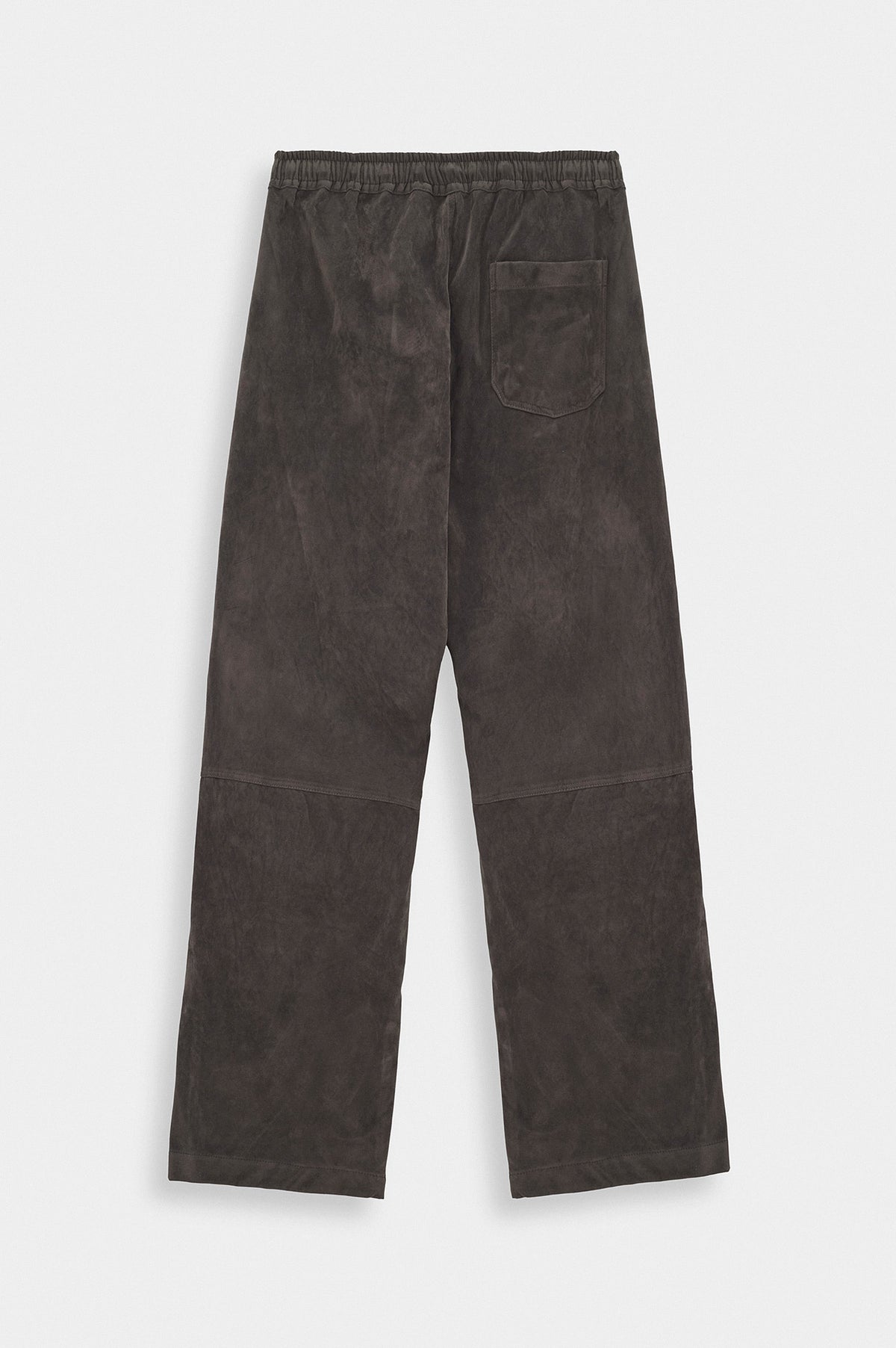 SUEDE GREY TRACK TROUSERS - 4
