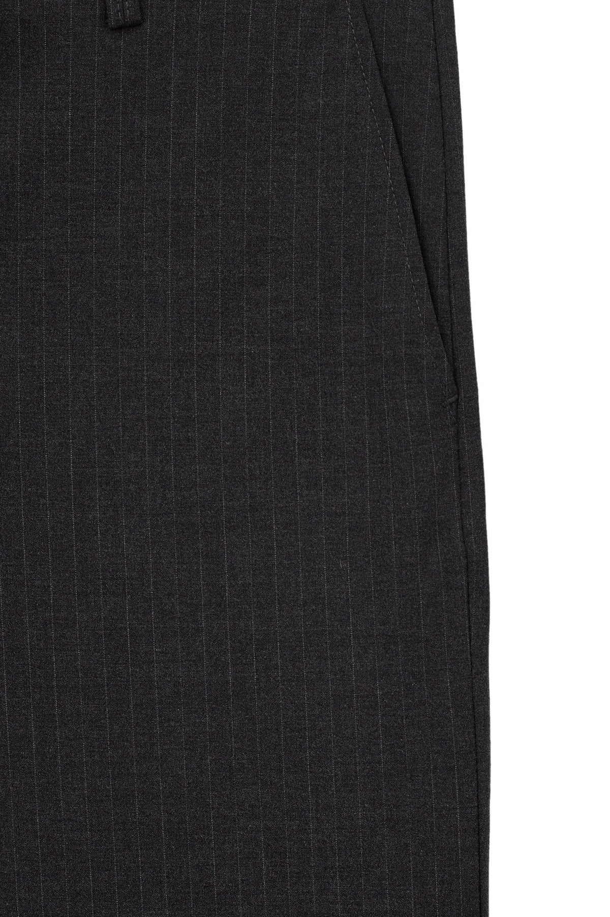 DOUBLE PLEATED DRAPED ANTHRACITE STRIPED TROUSERS - 3