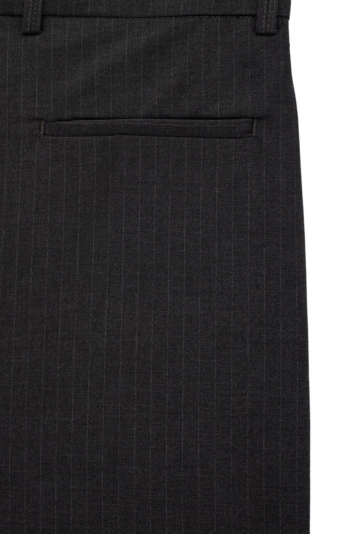 DOUBLE PLEATED DRAPED ANTHRACITE STRIPED TROUSERS - 4