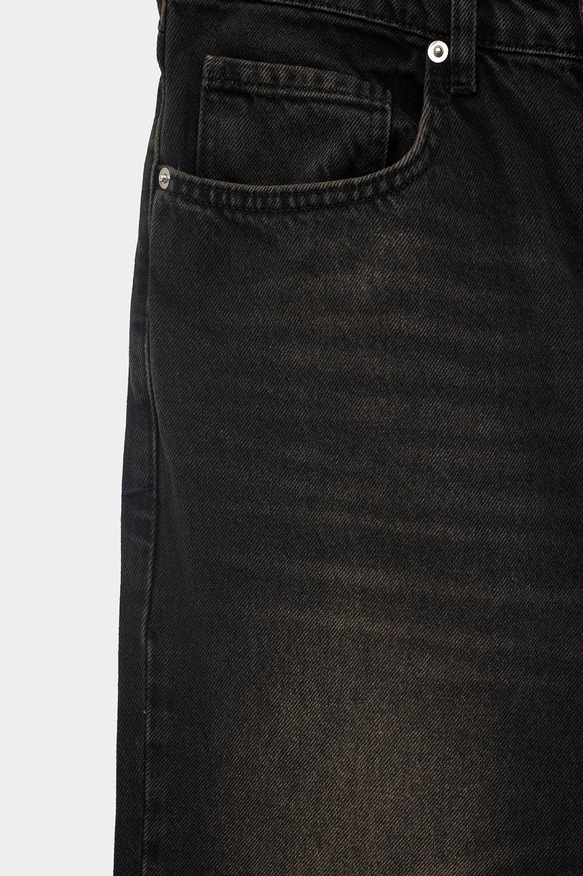 EFFECT BLACK FLARE JEANS - 5