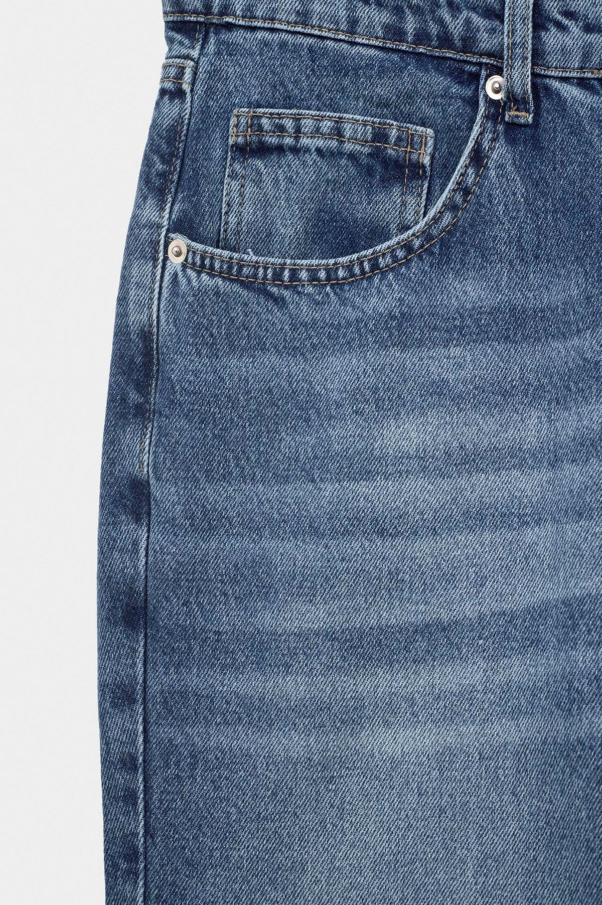 Efektli Mavi Flare Jean - 4