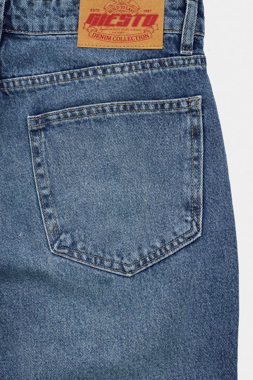 EFFECT BLUE FLARE JEANS - 5