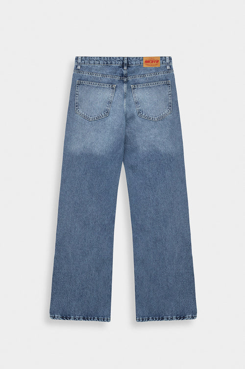 EFFECT BLUE FLARE JEANS - 3