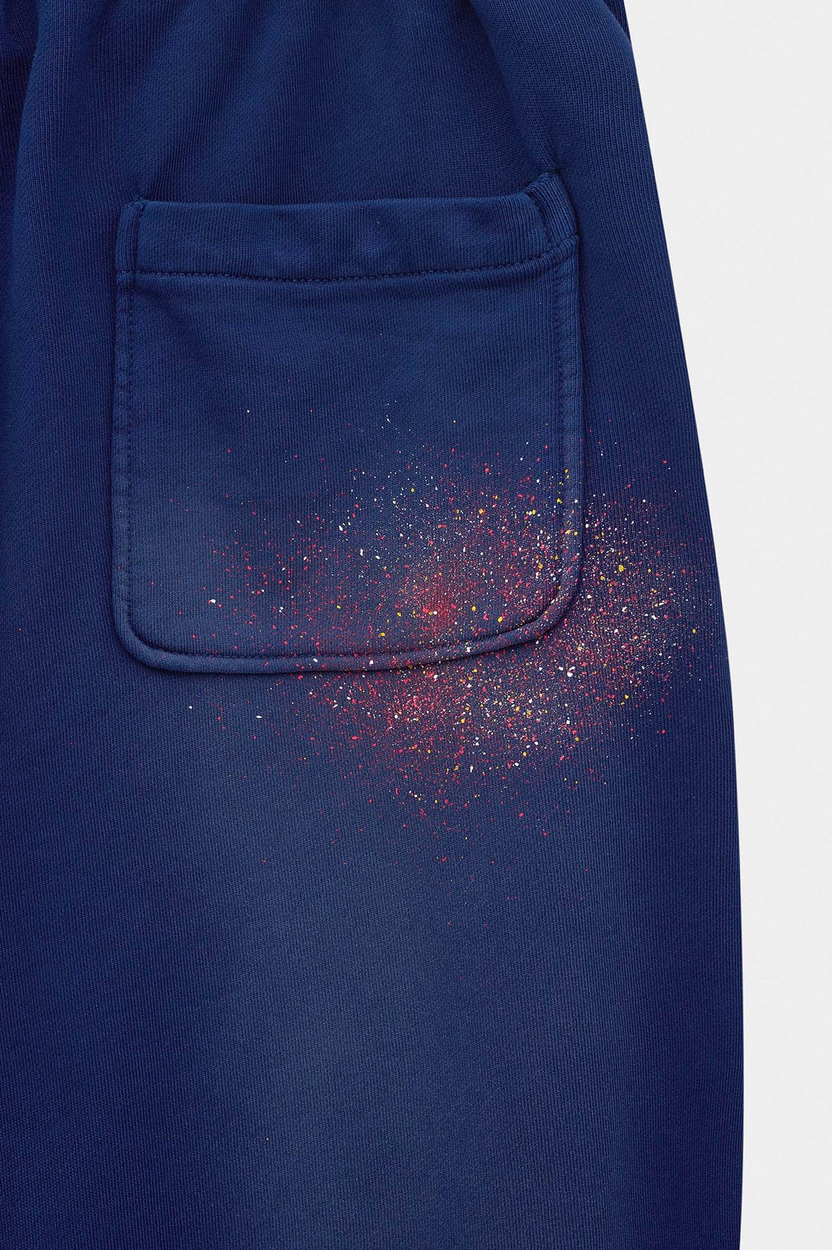 WASH EFFECT RELAXED CUT NAVY SWEATPANTS - 4
