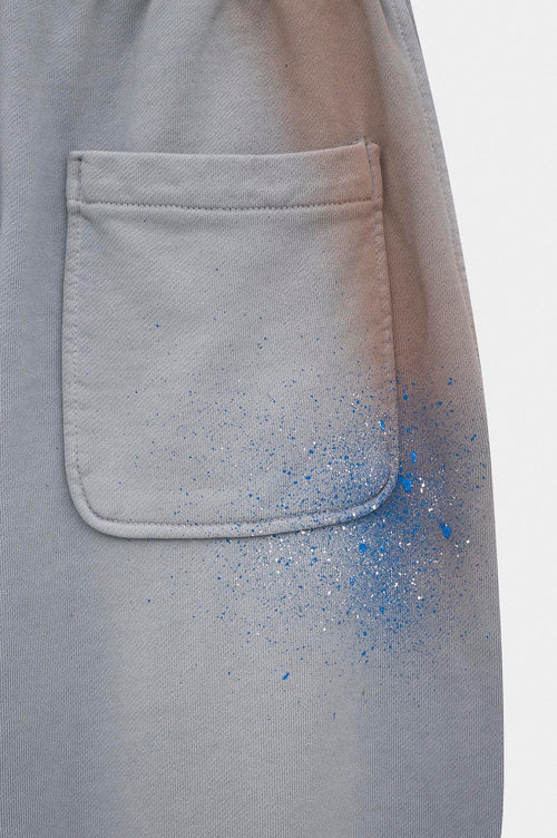 WASH EFFECT RELAXED CUT GREY SWEATPANTS - 4