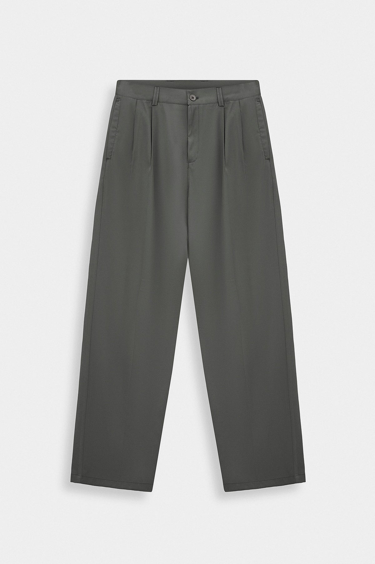 DOUBLE PILELI ANTHRACITE MODAL TROUSERS - 1