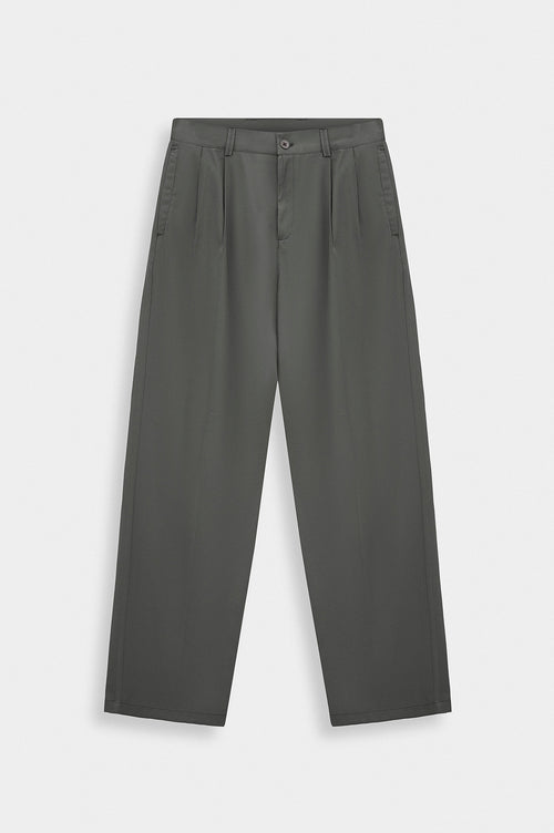 DOUBLE PILELI ANTHRACITE MODAL TROUSERS - 1