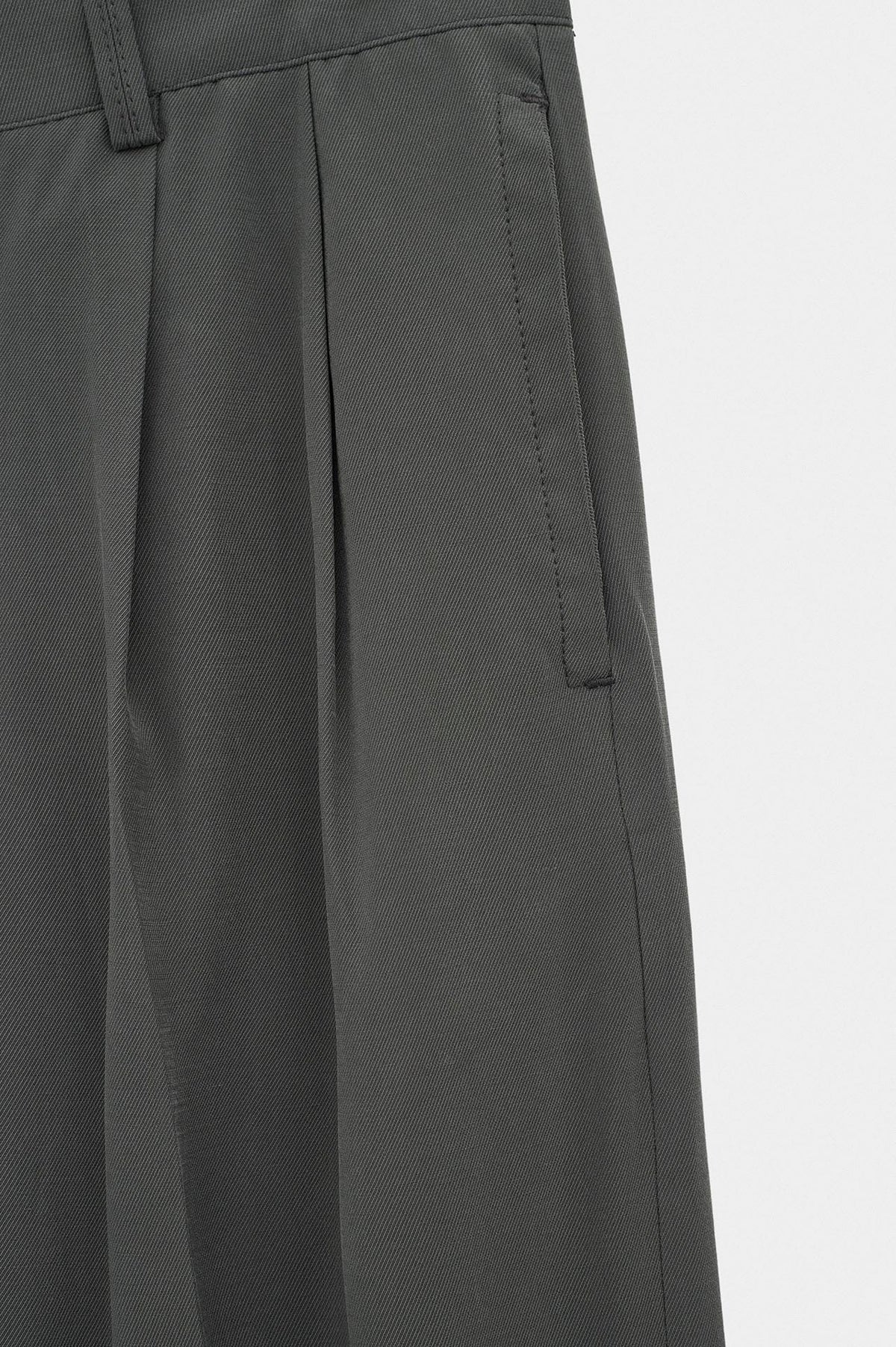DOUBLE PILELI ANTHRACITE MODAL TROUSERS - 2