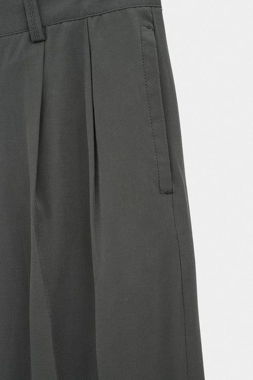 DOUBLE PILELI ANTHRACITE MODAL TROUSERS - 2