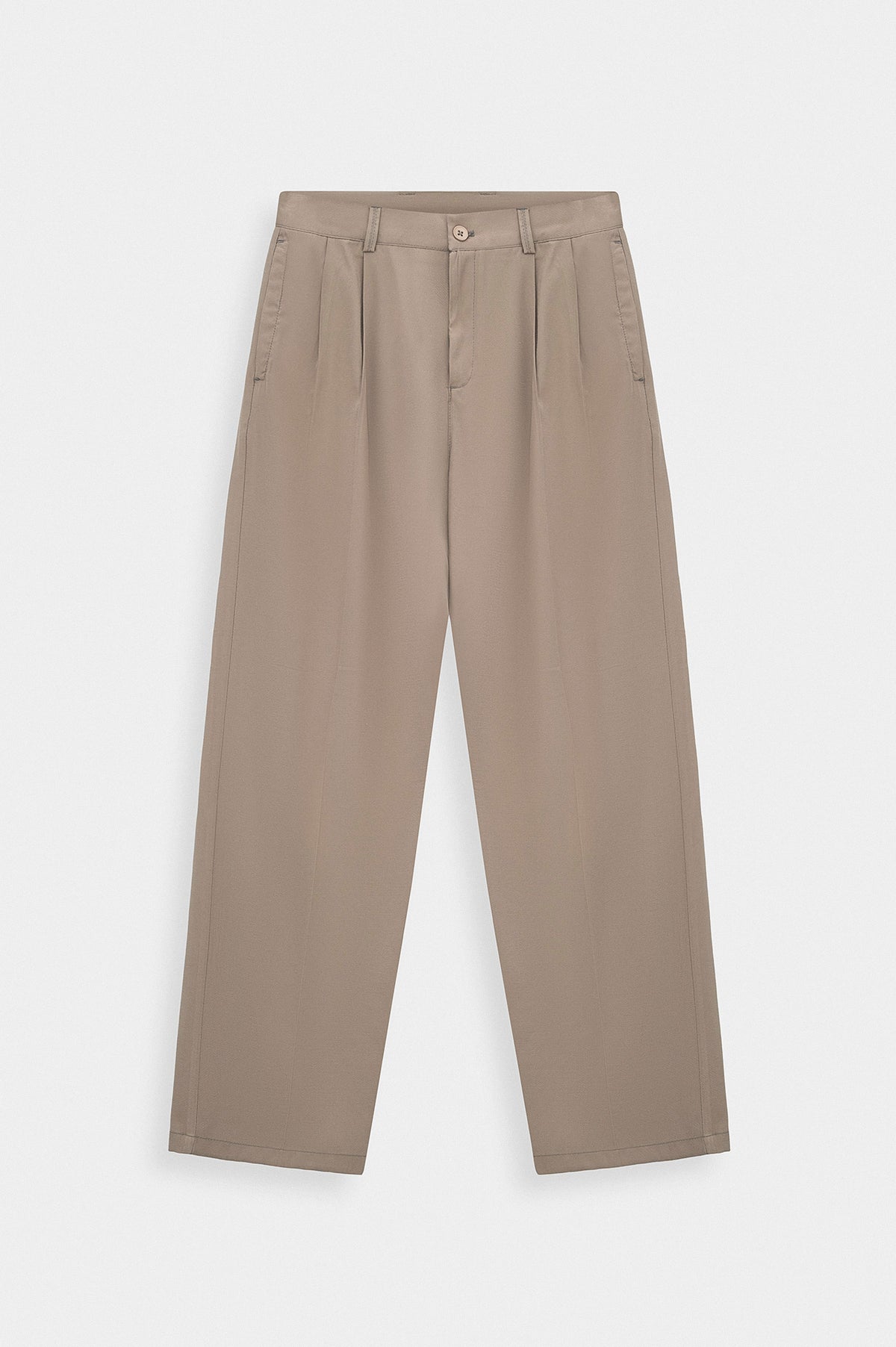 DOUBLE PILELI BEIGE MODAL TROUSERS - 1